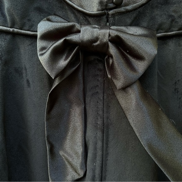 Vintage Black Velvet and Satin Regency Maxi Dress 🌿 - Picture 8 of 9